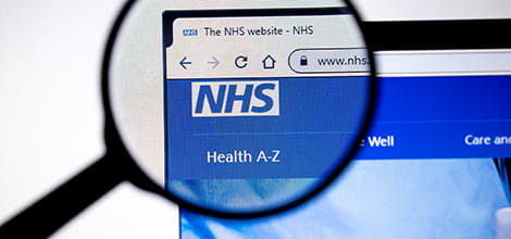 NHS website online
